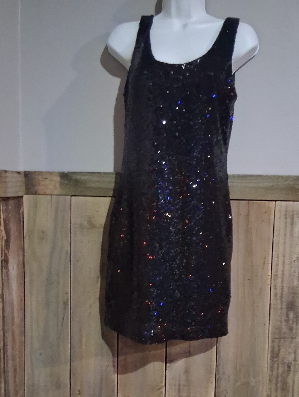 Rue21 Black Sequin Mini Dress with Iridescent Sparkle